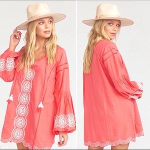 Show me your mumu coral boho dress sz small